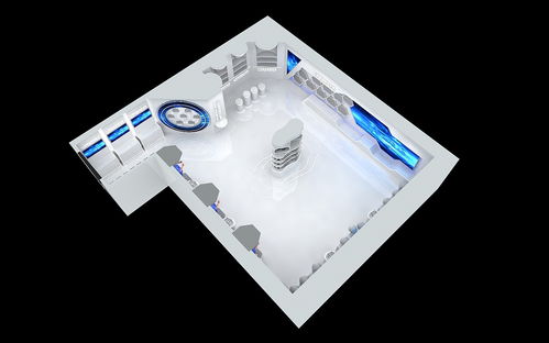 鑫珂生物科技專研展廳展示設(shè)計(jì)3d效果圖